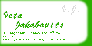 veta jakabovits business card
